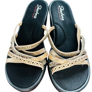 Skechers Black and Tan Sandals